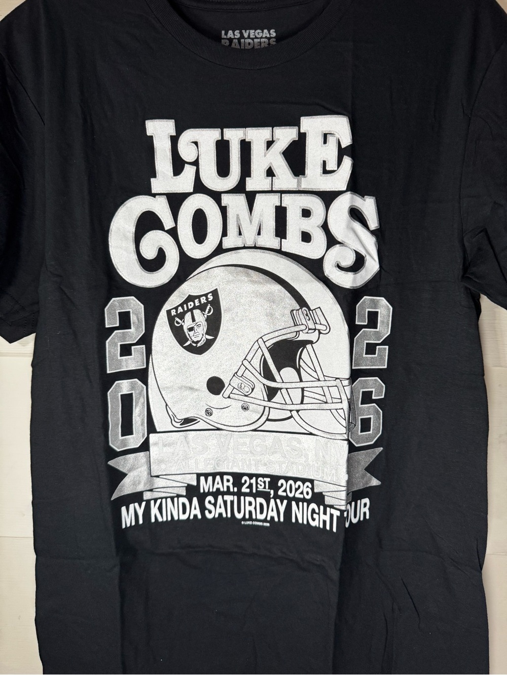 Luke Combs My Kinda Saturday Night Tour Tee - Black & White